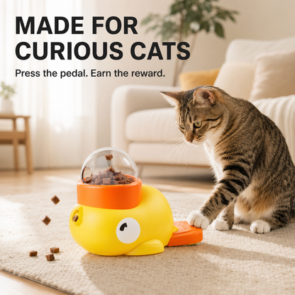 Potaroma Duck-Shaped Cat Puzzle Treat Dispenser Toy