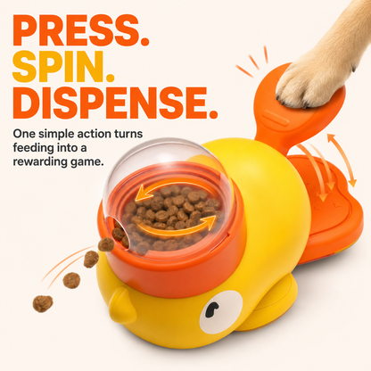 Potaroma Duck-Shaped Cat Puzzle Treat Dispenser Toy