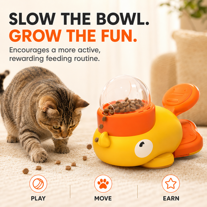 Potaroma Duck-Shaped Cat Puzzle Treat Dispenser Toy