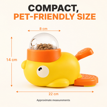 Potaroma Duck-Shaped Cat Puzzle Treat Dispenser Toy