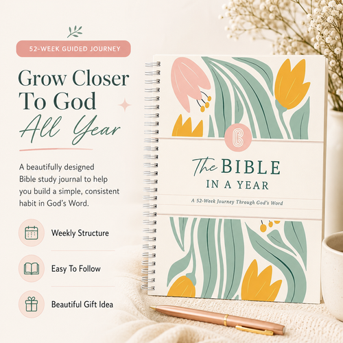 The Bible In A Year™ Journal | 52-Week Guided Bible Study & Prayer Journal
