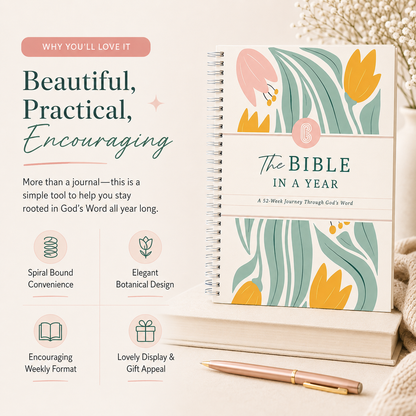 The Bible In A Year™ Journal | 52-Week Guided Bible Study & Prayer Journal