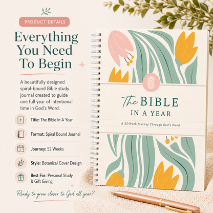 The Bible In A Year™ Journal | 52-Week Guided Bible Study & Prayer Journal