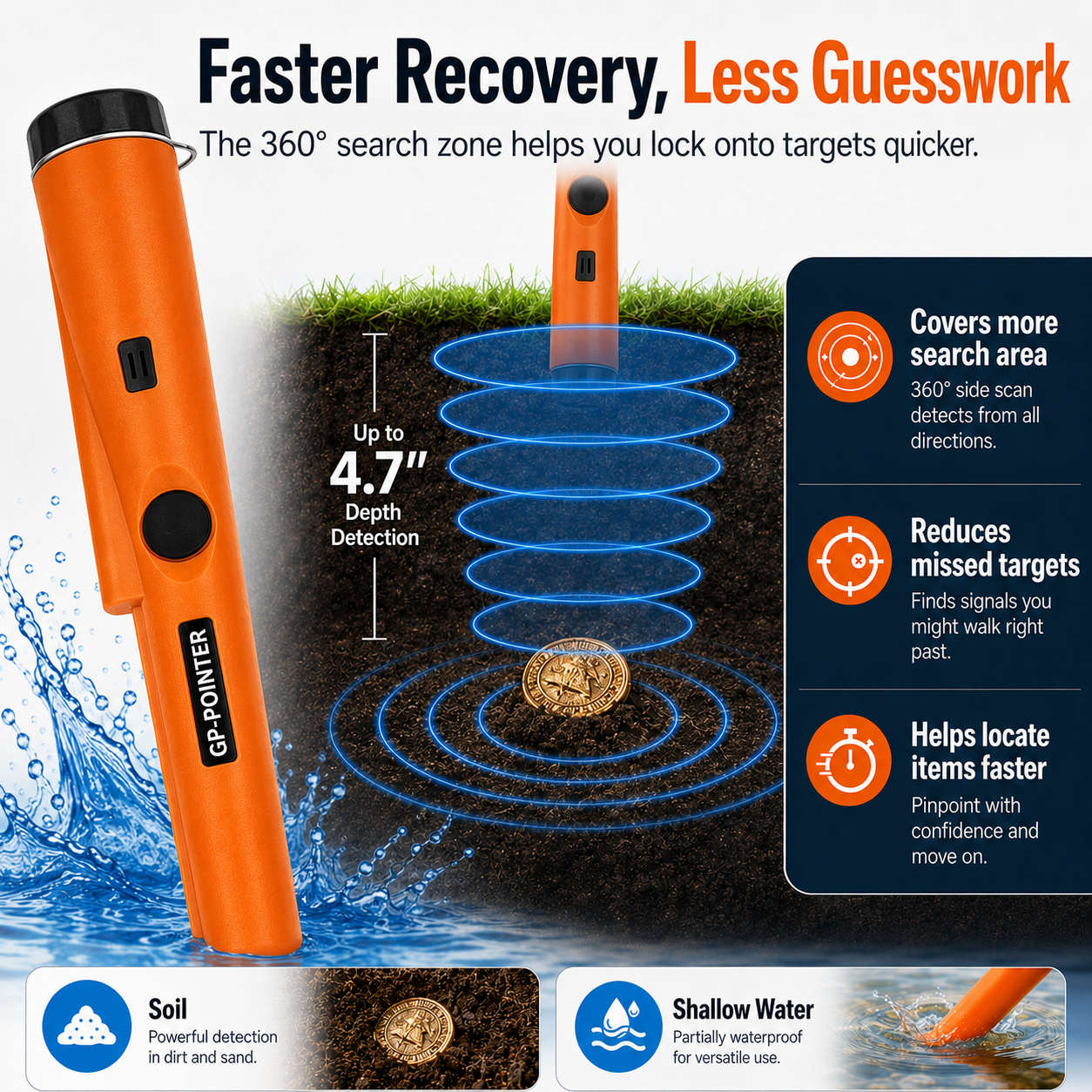 🔍 GP-Pointer Pinpointer Metal Detector – Find More. Faster.