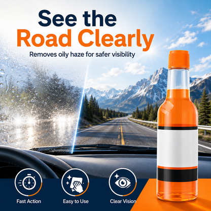 Glass Cleaner Powerful Stain Remover, Oil Film Remover