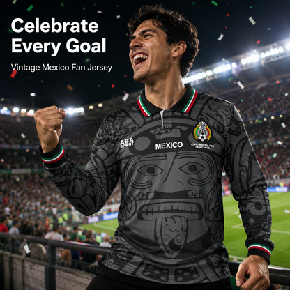 1998 Mexico Soccer National Team Home BLACK Nostalgia Soccer Jersey #2 Suarez #3 Sanchez Classic Breathable Quick Dry Soccer Jersey