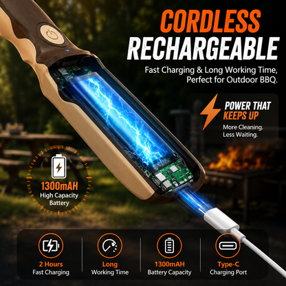⚡Electric BBQ Grill Brush | Bristle-Free Cordless Grill Cleaner