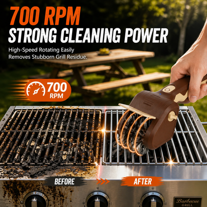 ⚡Electric BBQ Grill Brush | Bristle-Free Cordless Grill Cleaner