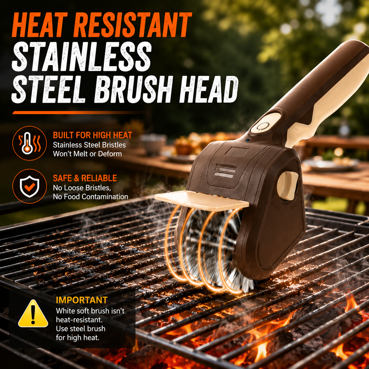 ⚡Electric BBQ Grill Brush | Bristle-Free Cordless Grill Cleaner