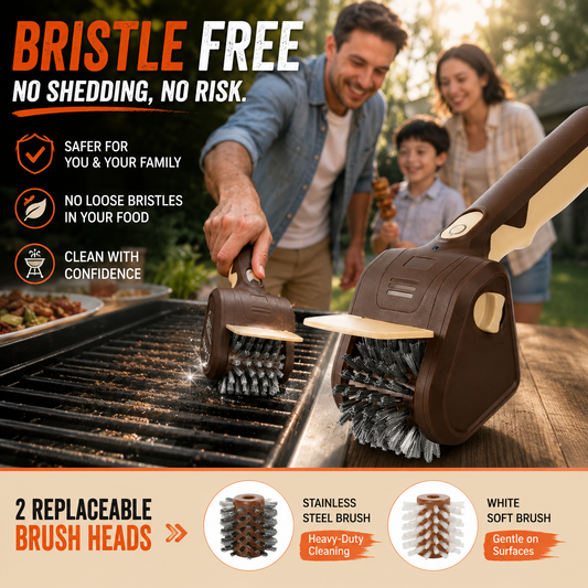 ⚡Electric BBQ Grill Brush | Bristle-Free Cordless Grill Cleaner