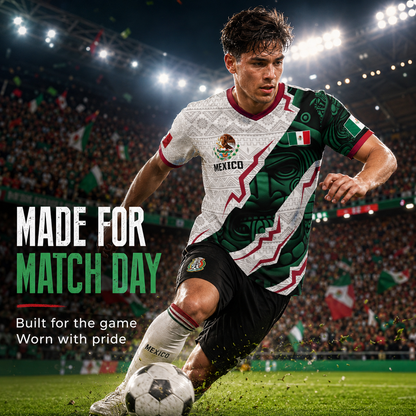 Mexico National Team Style Soccer Jersey 2026 V-Neck for Fans & Players