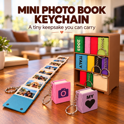 📸 Personalized Mini Photo Book Keychain – Carry Your Favorite Memories Everywhere