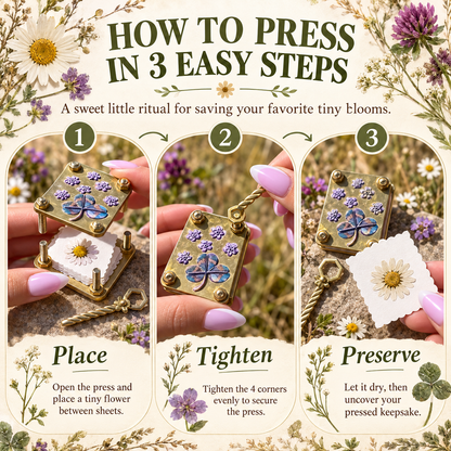 🌼 50% OFF Today! Mini Flower Press Keepsake for Tiny Blooms & Petals