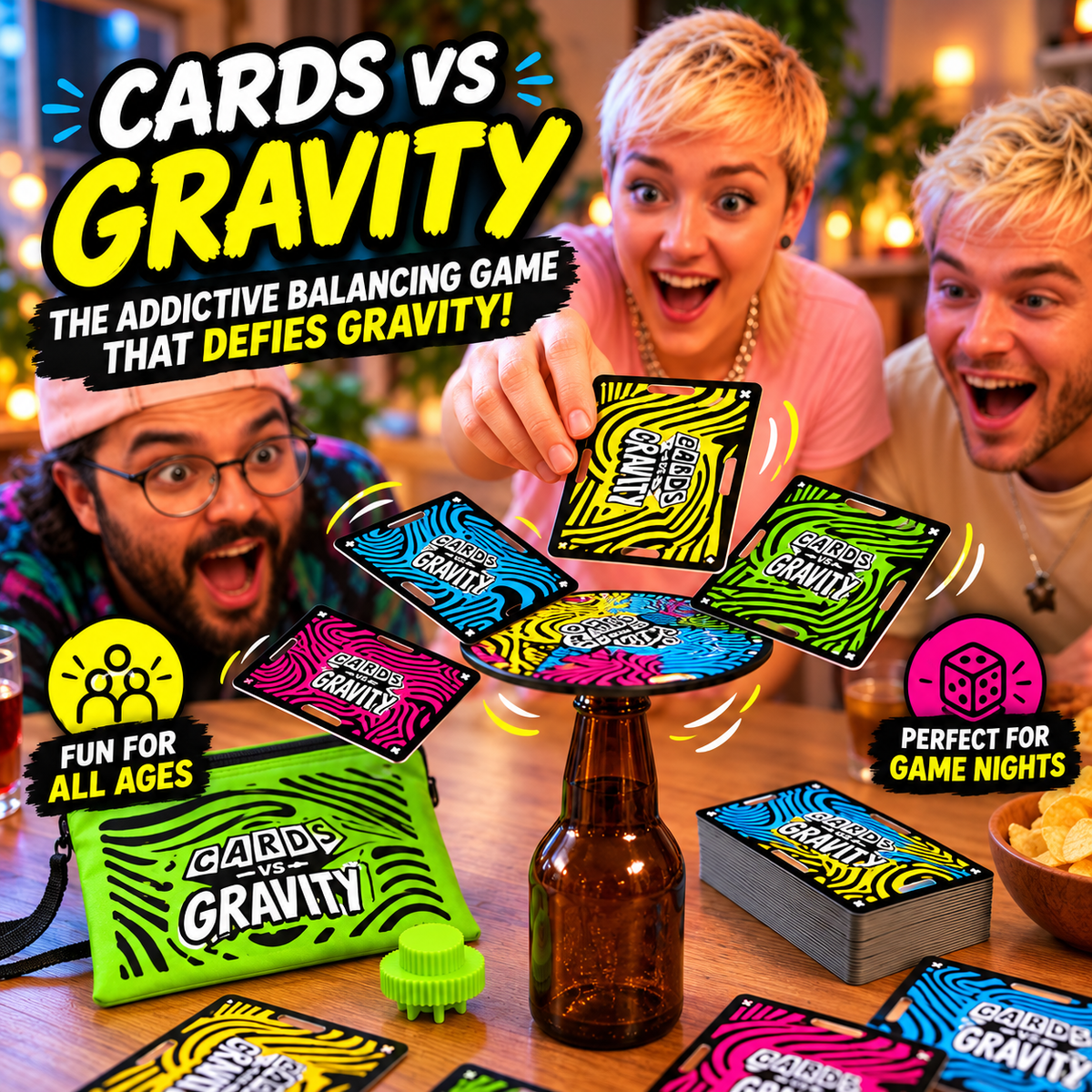 🔥 50% OFF Today! Cards vs Gravity – Waterproof Card Balancing Game for Parties & Travel