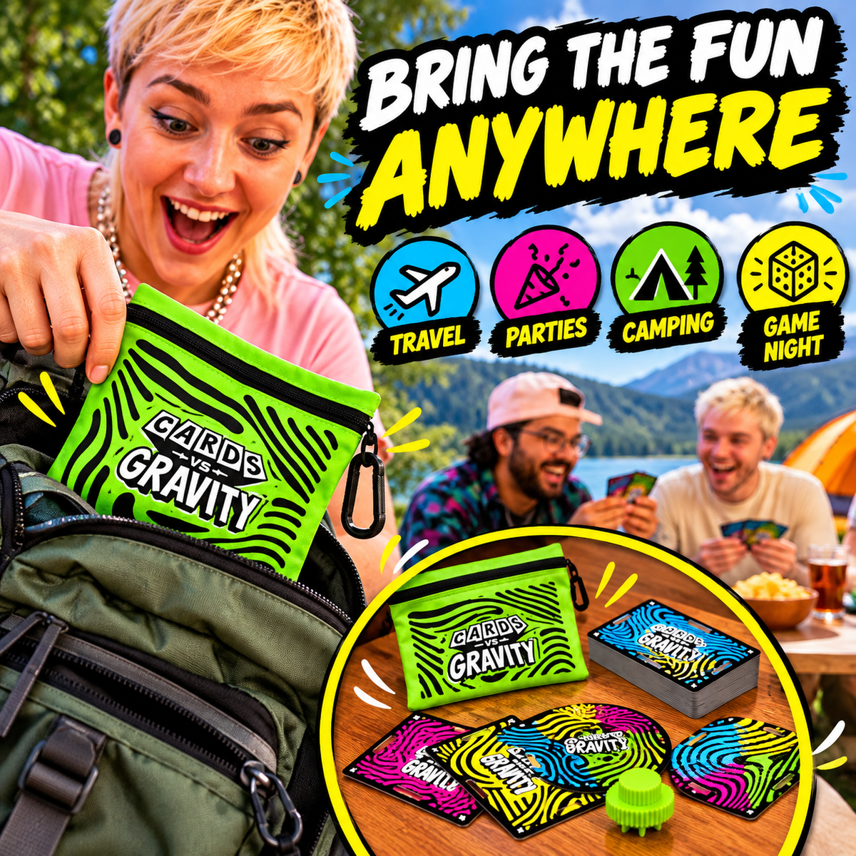 🔥 50% OFF Today! Cards vs Gravity – Waterproof Card Balancing Game for Parties & Travel