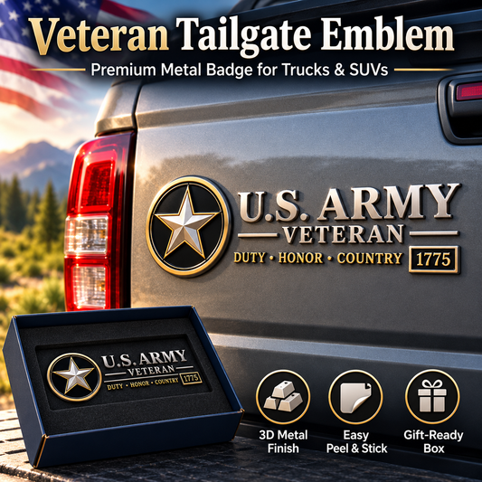 🎖️ Veteran Vehicle Emblem – Honor Their Service With Pride 🇺🇸