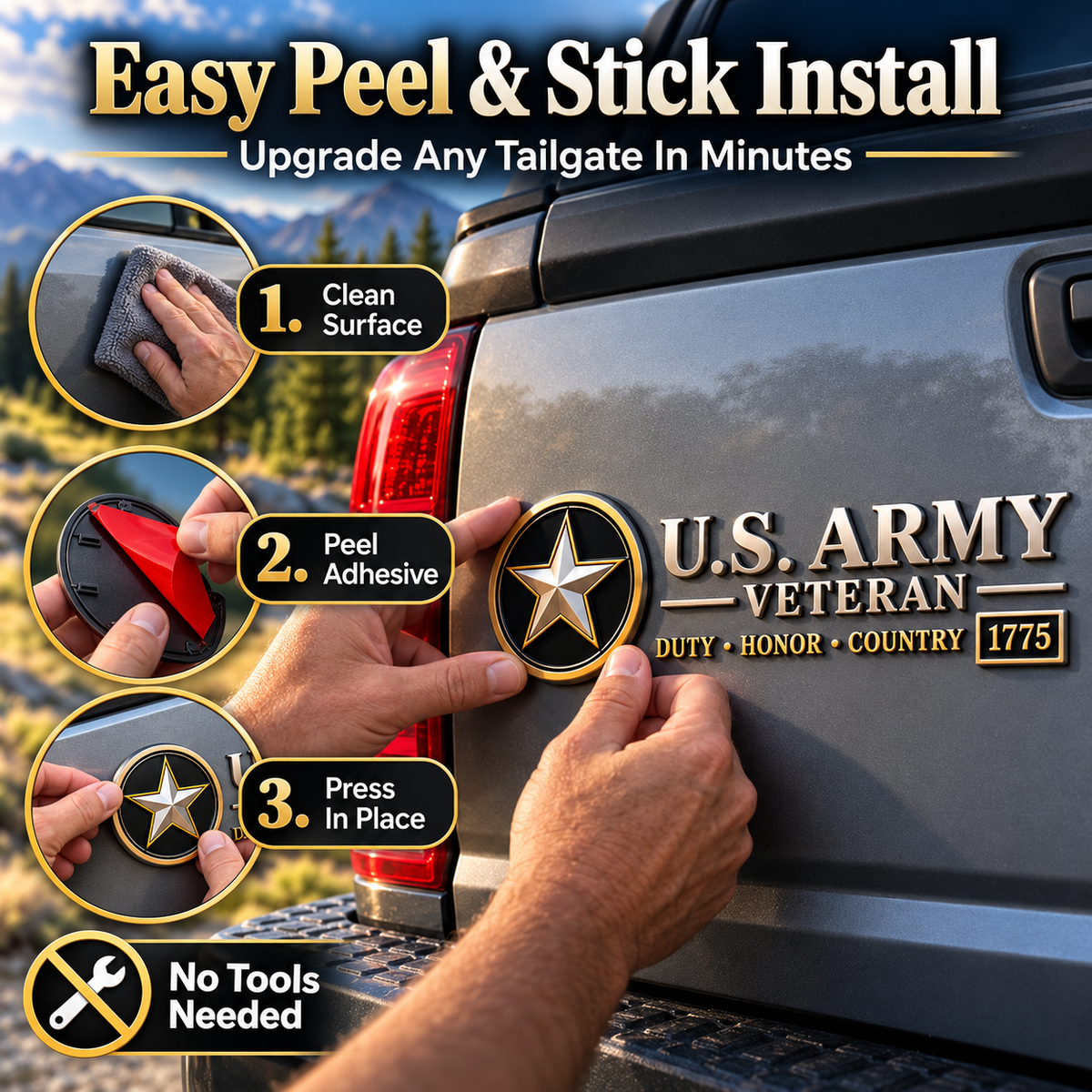 🎖️ Veteran Vehicle Emblem – Honor Their Service With Pride 🇺🇸