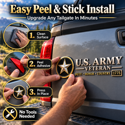 🎖️ Veteran Vehicle Emblem – Honor Their Service With Pride 🇺🇸