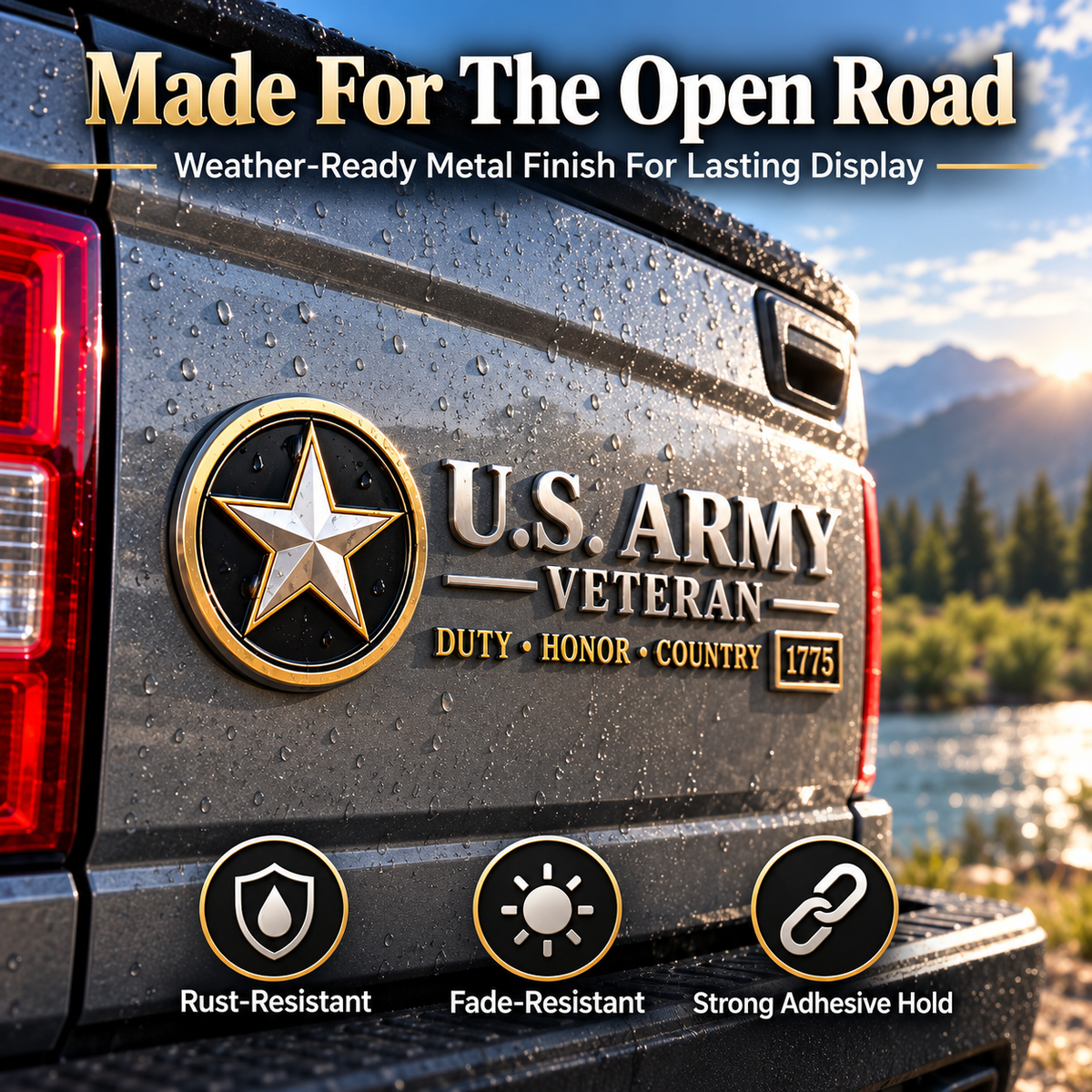 🎖️ Veteran Vehicle Emblem – Honor Their Service With Pride 🇺🇸