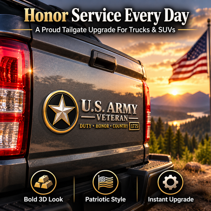 🎖️ Veteran Vehicle Emblem – Honor Their Service With Pride 🇺🇸