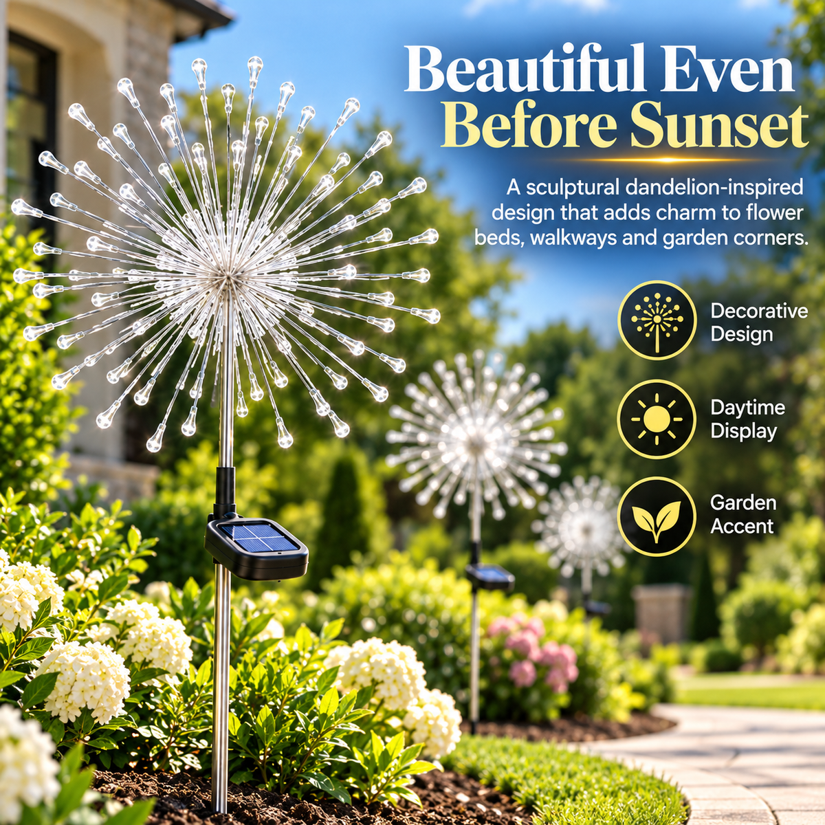 ☀️Solar Dandelion Garden Light – Charges by Day, Glows After Dark ✨