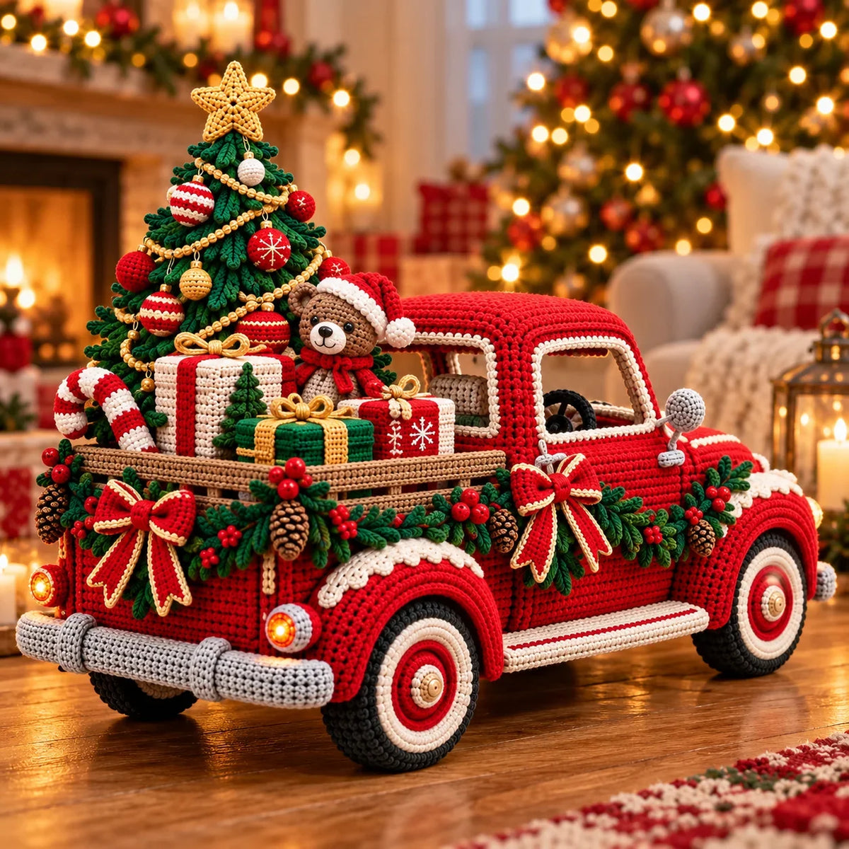 🎄 🧶Crochet Christmas Truck Pattern - Vintage Pickup🛻