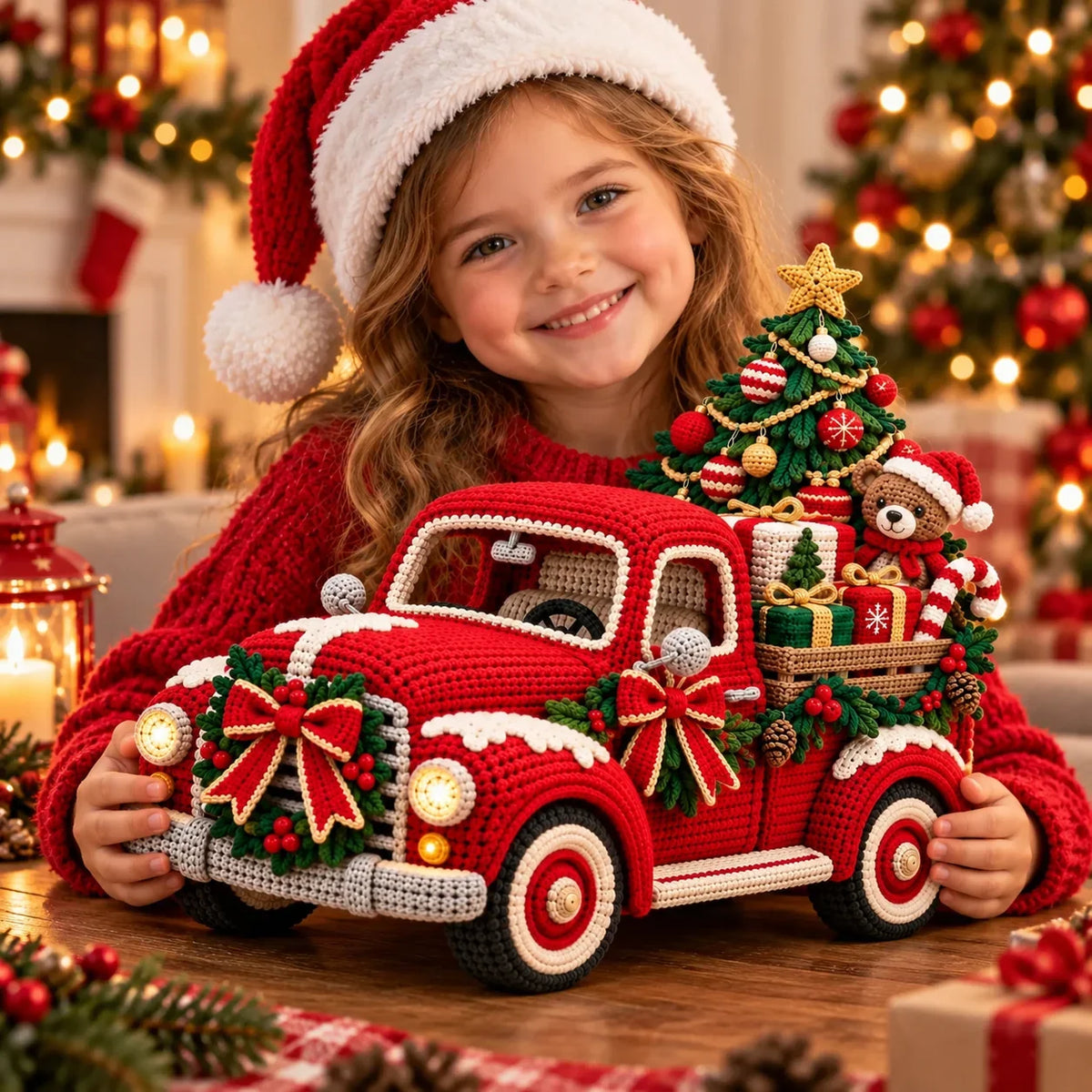 🎄 🧶Crochet Christmas Truck Pattern - Vintage Pickup🛻