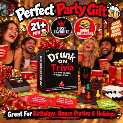 🍻 Drunk On Trivia – 500-Question Adult Party Game for Game Nights, Birthdays & Friends