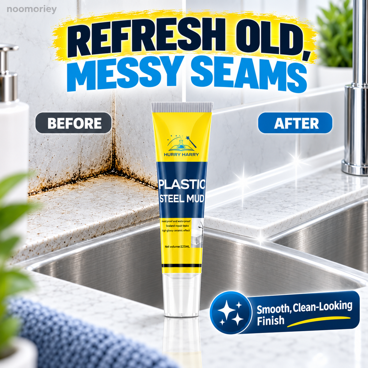 🔧 White Gap Sealant – Refresh Kitchen & Bathroom Seams