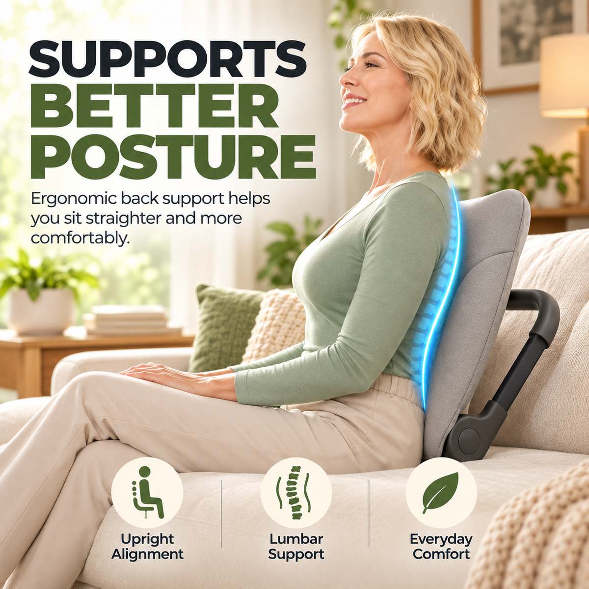 ✨ Portable Rocking Back Support – Turn Almost Any Seat Into a Comfortable Rocker