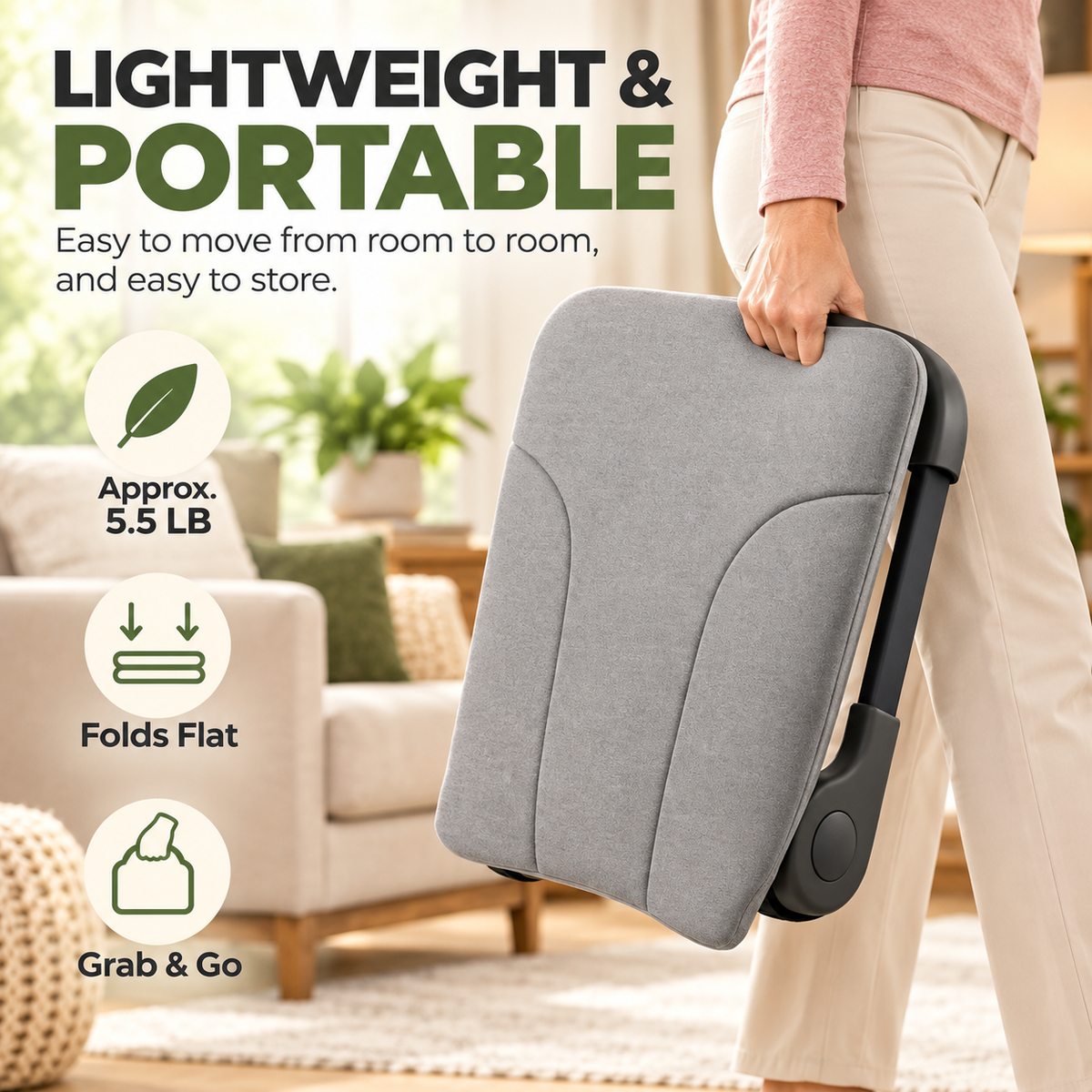 ✨ Portable Rocking Back Support – Turn Almost Any Seat Into a Comfortable Rocker