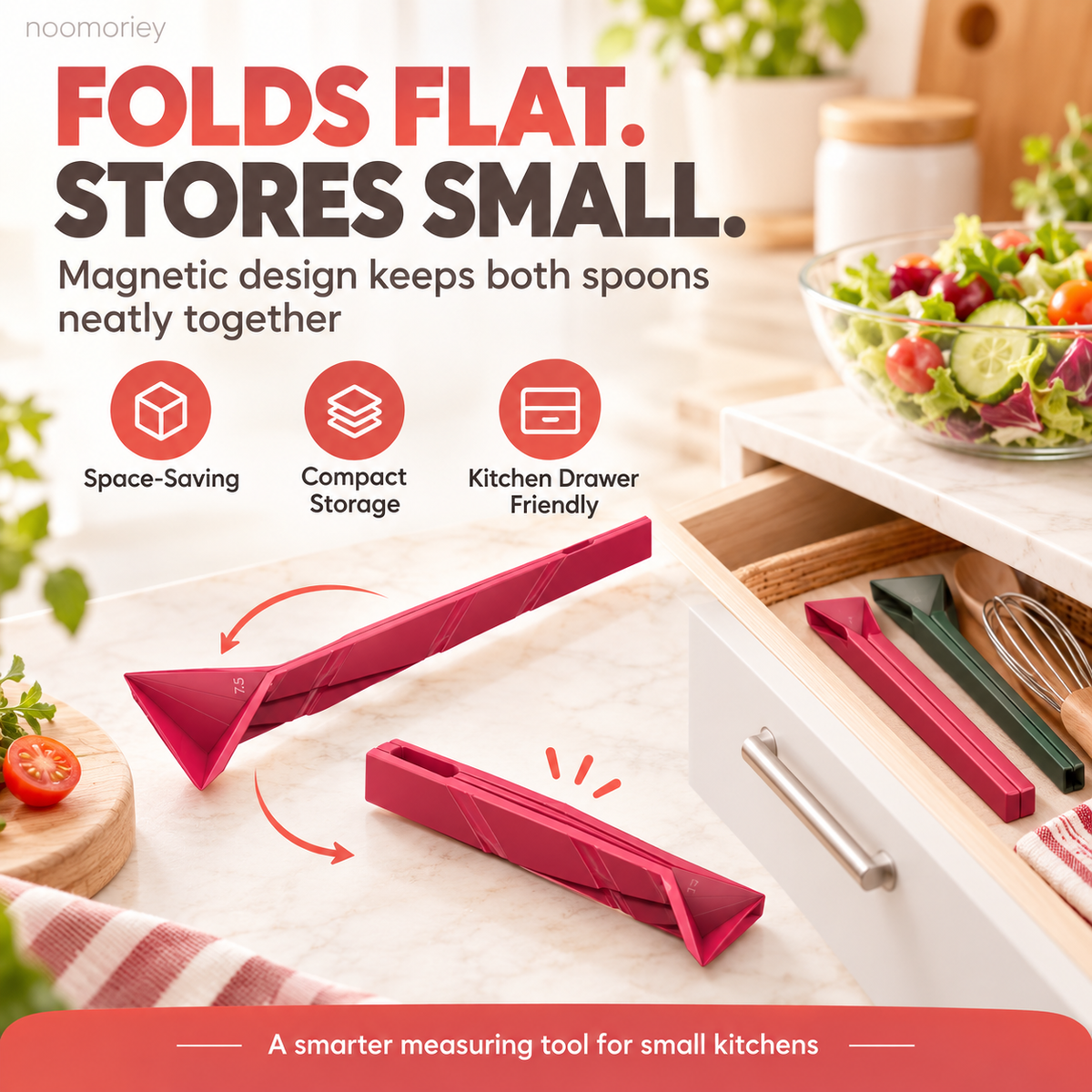 Polygons 3-in-1 Folding Measuring Spoons