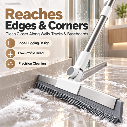 2-in-1 Silicone Floor Squeegee Broom – Fast Water Removal for Bathroom, Shower & Floors