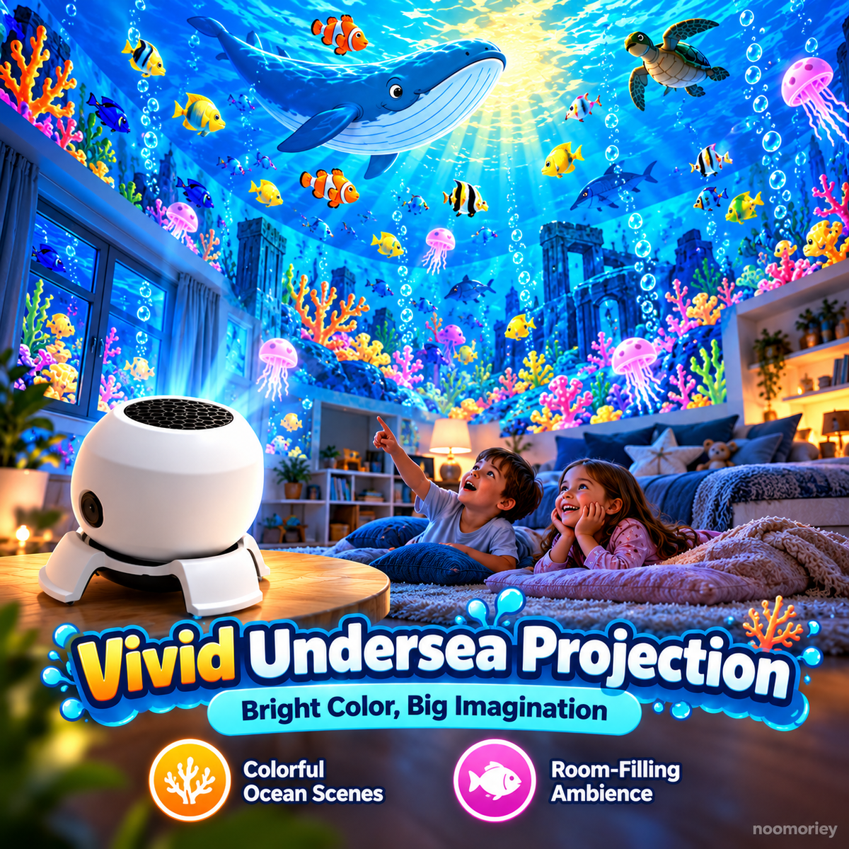 🌊 Ocean-Themed Projector Light – Bring Underwater Magic to Your Room ✨
