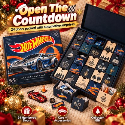 🎄 Hot Wheels Advent Calendar – 24-Day Christmas Countdown Gift