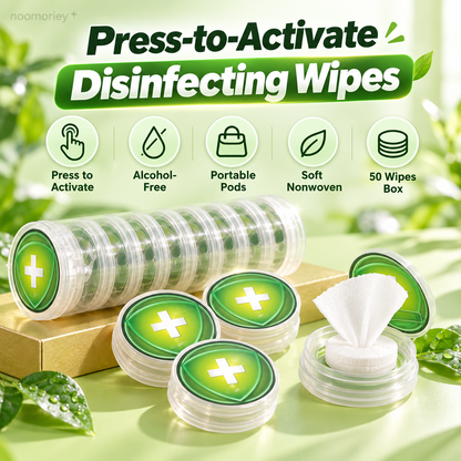 🚀 Smart Press-Activated Wet Wipes – Individually Wrapped Compact Hygiene Essential