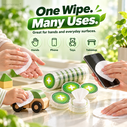 🚀 Smart Press-Activated Wet Wipes – Individually Wrapped Compact Hygiene Essential