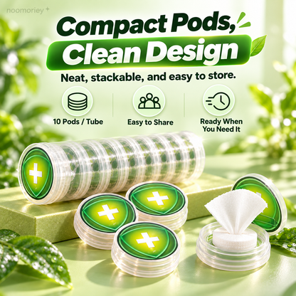 🚀 Smart Press-Activated Wet Wipes – Individually Wrapped Compact Hygiene Essential
