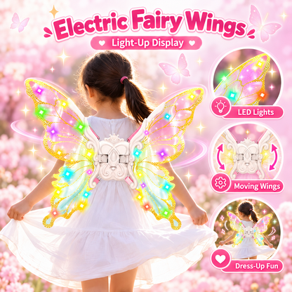 🦋 Magical Moving Butterfly Wings – Light Up Fairy Costume For Kids & Parties