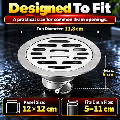 💧 50% OFF Stainless Steel Floor Drain – Fast Drainage & Odor Control