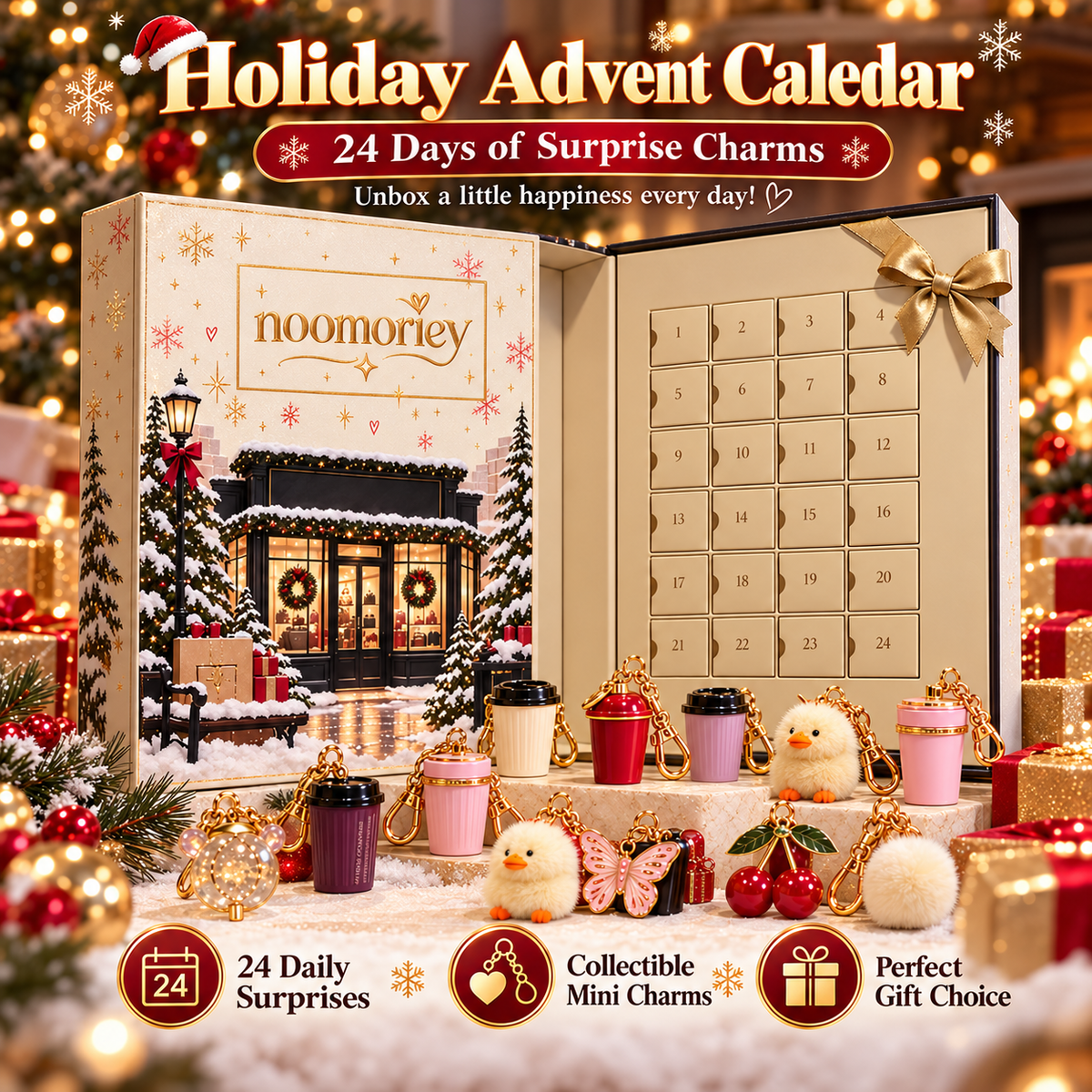 🎁 50% OFF Christmas Mystery Charm Advent Calendar – 24 Days of Surprises ✨