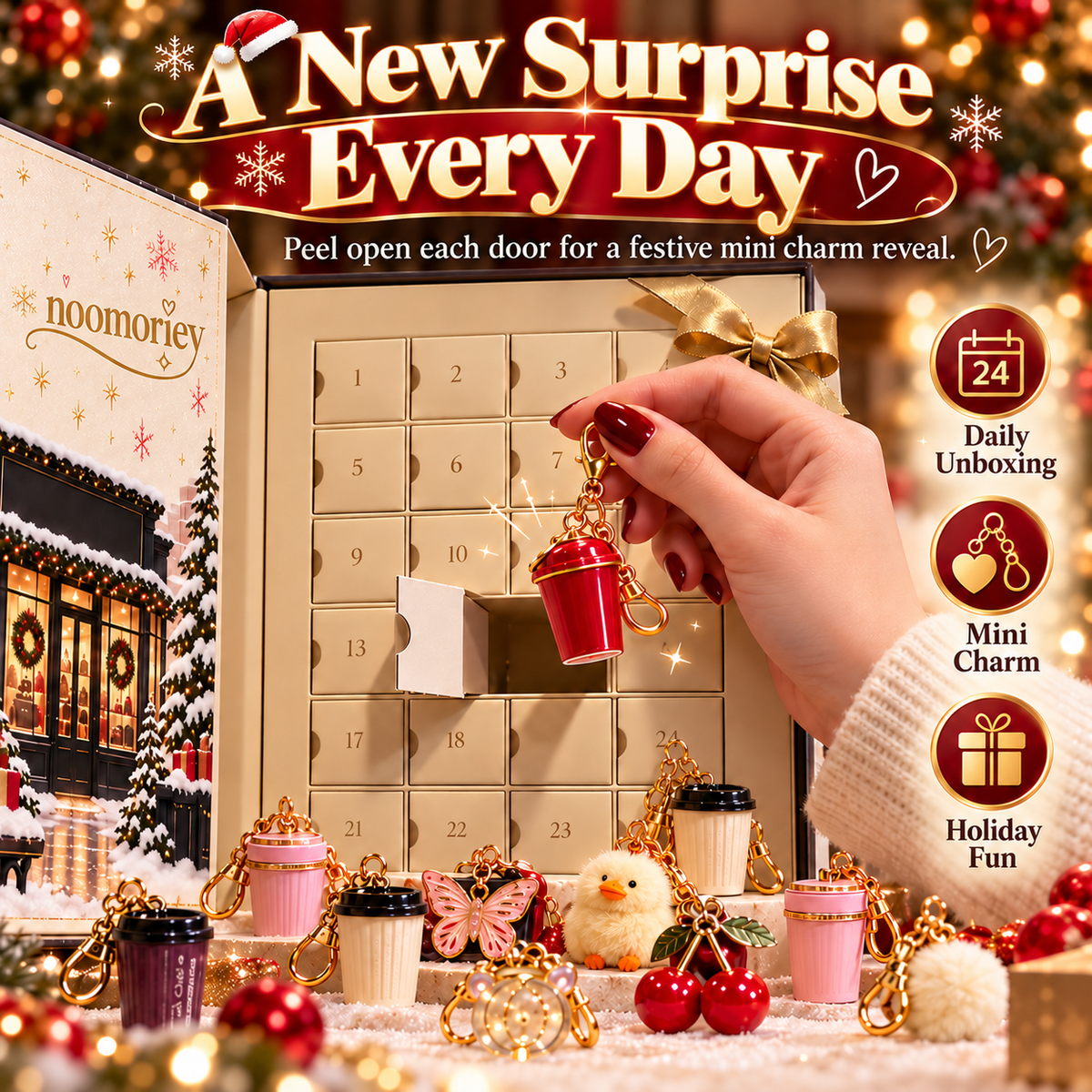 🎁 50% OFF Christmas Mystery Charm Advent Calendar – 24 Days of Surprises ✨