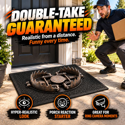 😂 3D Bear Trap Prank Doormat – Realistic Rubber Door Mat for Hilarious Reactions