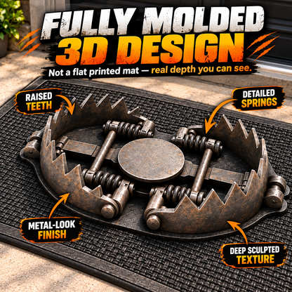 😂 3D Bear Trap Prank Doormat – Realistic Rubber Door Mat for Hilarious Reactions
