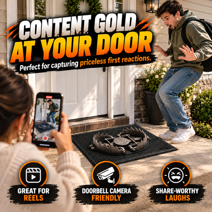 😂 3D Bear Trap Prank Doormat – Realistic Rubber Door Mat for Hilarious Reactions
