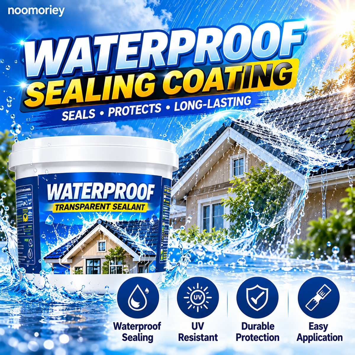 💧 50% OFF Transparent Waterproof Sealing Coating – Seal & Protect Outdoor Surfaces 🛡️