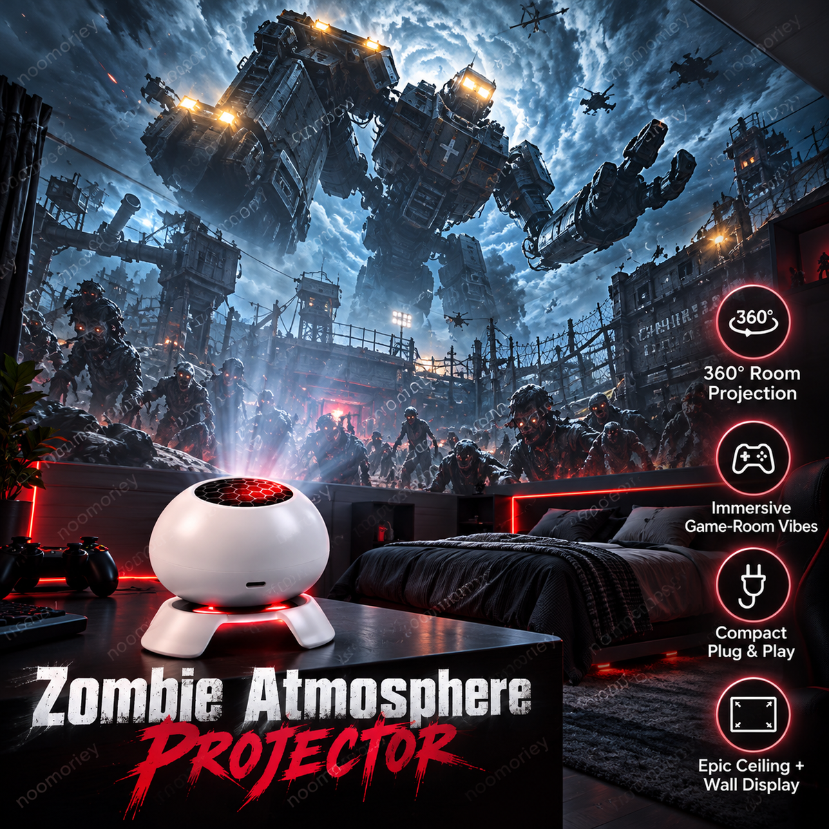 🎮 50% OFF 🌌 Cinematic Gaming Atmosphere Projector – Transform Your Room Into Another World