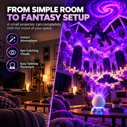 ✨ 50% OFF! Wall & Ceiling Pixel Projector Light for Cozy Game Nights