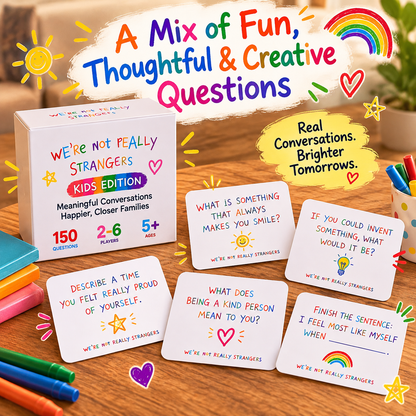 🌈 Limited-Time Deal Kids Conversation Card Game – 150 Questions for Stronger Family Bonds ❤️