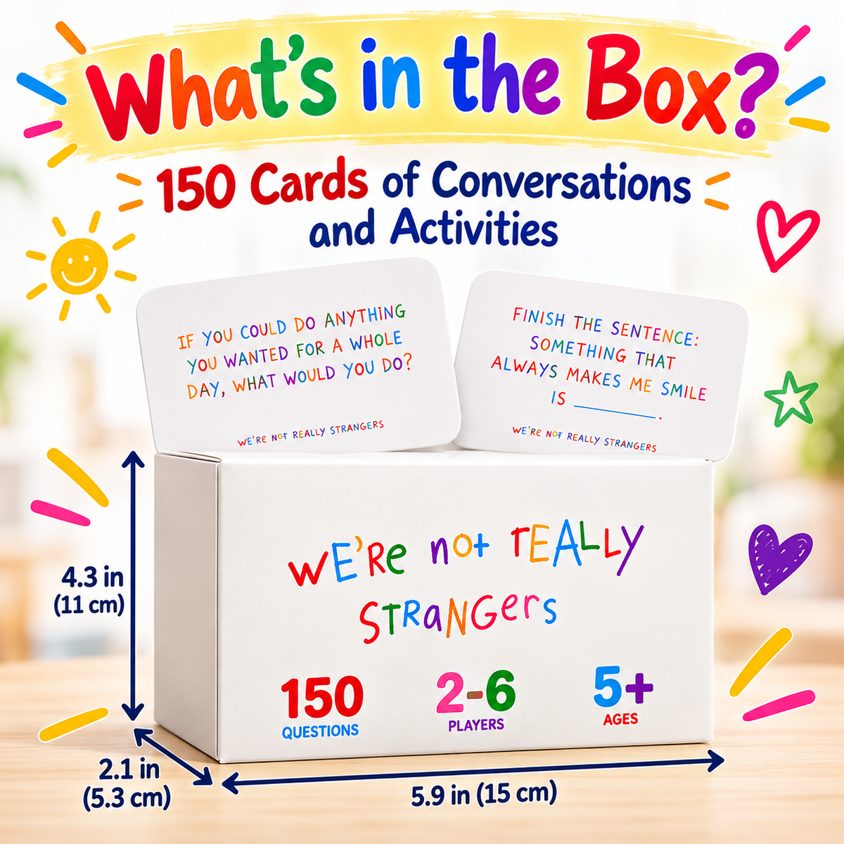 🌈 Limited-Time Deal Kids Conversation Card Game – 150 Questions for Stronger Family Bonds ❤️